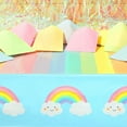 thumbnail image 3 of 3 Pack Pastel Rainbow Tablecloth for Baby Shower Decorations, Unicorn Birthday Party (54 x 108 In), 3 of 7