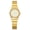 Golden glossy surfac-Women model, variant on Fashionable Couple's Watch Timepiece with Mineral Glass And Steel Waterproof 30m For Him Her And Various Occasion