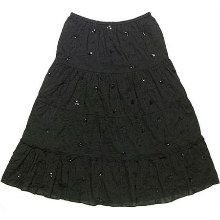 Women's Plus Sequined Embroidery Skirt