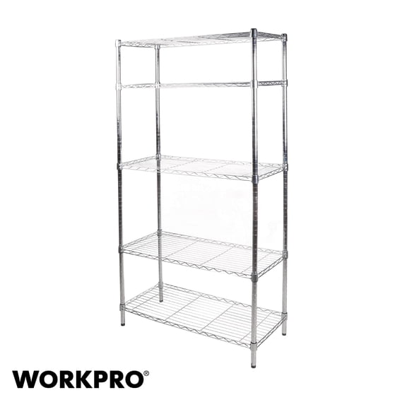 WorkPro 5-Tier Chrome Wire Shelving