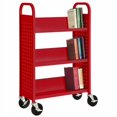 thumbnail image 4 of 28 in. W x 14 in. D x 46 in. H Single Sided 3 Sloped Shelf Welded Bookcase in Charcoal, 4 of 7
