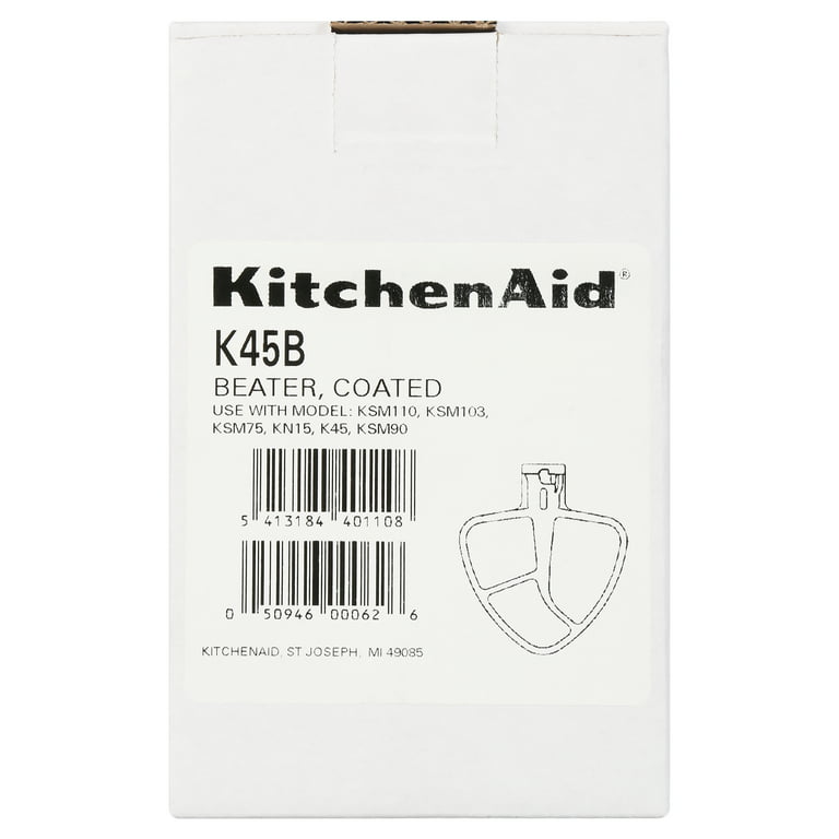 KitchenAid Coated Flat Beater, White, 4.5 qt