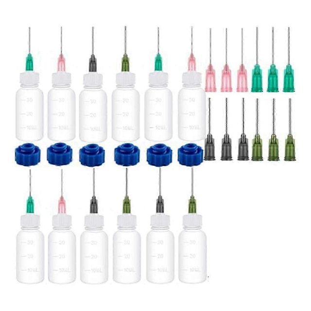 12PCS Glue Applicators Bottles,with Blunt Needle Tip 14ga 16ga 18ga 20ga for Glue Applications,Paint