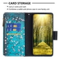 thumbnail image 2 of Dteck for Samsung Galaxy Note 20 Case Wallet with Card Slots, Cute Pattern PU Leather Zipper Flip Folio with Wrist Strap Kickstand Protective for Note20 5G Wallet Case,Plum Blossom, 2 of 5
