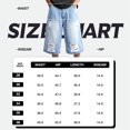 thumbnail image 6 of GINGTTO Men's Ripped Baggy Fit Below Knee Denim Shorts, 6 of 8