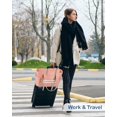 thumbnail image 2 of Bolso de mano TopDesign Puffy para mujer con portavasos y compartimento para portátil (M, rosa), 2 of 8