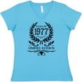 thumbnail image 3 of Inktastic Born in 1977 Limited Edition Women's V-Neck T-Shirt, 3 of 5