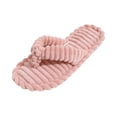 thumbnail image 2 of Willtoo Womens Flip Flops Slippers with Memory Foam Cute Corduroy Bow House Slippers Indoors Outdoors Soft Anti-Skid Open Top, 2 of 6