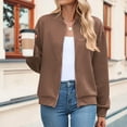 thumbnail image 2 of yocbz Windbreaker Jacket Women Womens Zip Up Sweatshirts Jackets Oversized Long Sleeve Casual Loose Coats Outwear with Pockets Fall 2025 Khaki,Size for XXL, 2 of 9