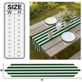 thumbnail image 3 of Green Striped Table Runner Linen Burlap Table Runner 48 Inches Long Farmhouse Abstract Horizontal Stripes Dresser Scarves for Kitchen Island Coffee Dining Room Party Wedding Holiday Decor 13"x48", 3 of 8