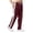 Wine, variant on Kukoosong Sweatpants for Men, Men's Fashion Solid Color Drawstring Elastic Waist Pocket Sports Pants, Loose Comfy Trousers