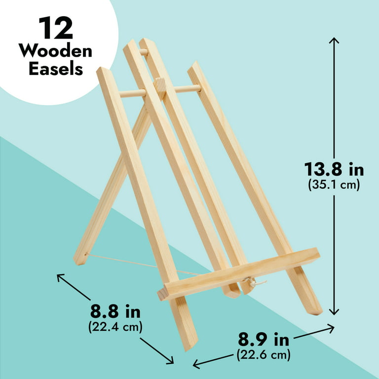 6 Pack 9 Inch Wood Easels, Easel Stand for Painting Canvases, Art, and  Crafts., Tripod, Painting Party Easel, Kids Student Tabletop Easels for
