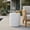 Antique White 6, variant on Lightweight Concrete Round End Table for Outdoor Patio, 15.75 Side Table with Basket Weave Pattern