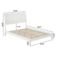 thumbnail image 2 of AFI Portland Queen Low Profile Wood Platform Bed Frame with Sleigh Headboard, White, 2 of 8