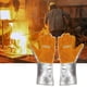 thumbnail image 1 of Guantes largos de aluminio con protección contra la radiación, resistentes al calor y a altas temperaturas, ideales para trabajos de soldadura con calderas de fusión y fuego. Guantes de cinco dedos re, 1 of 3