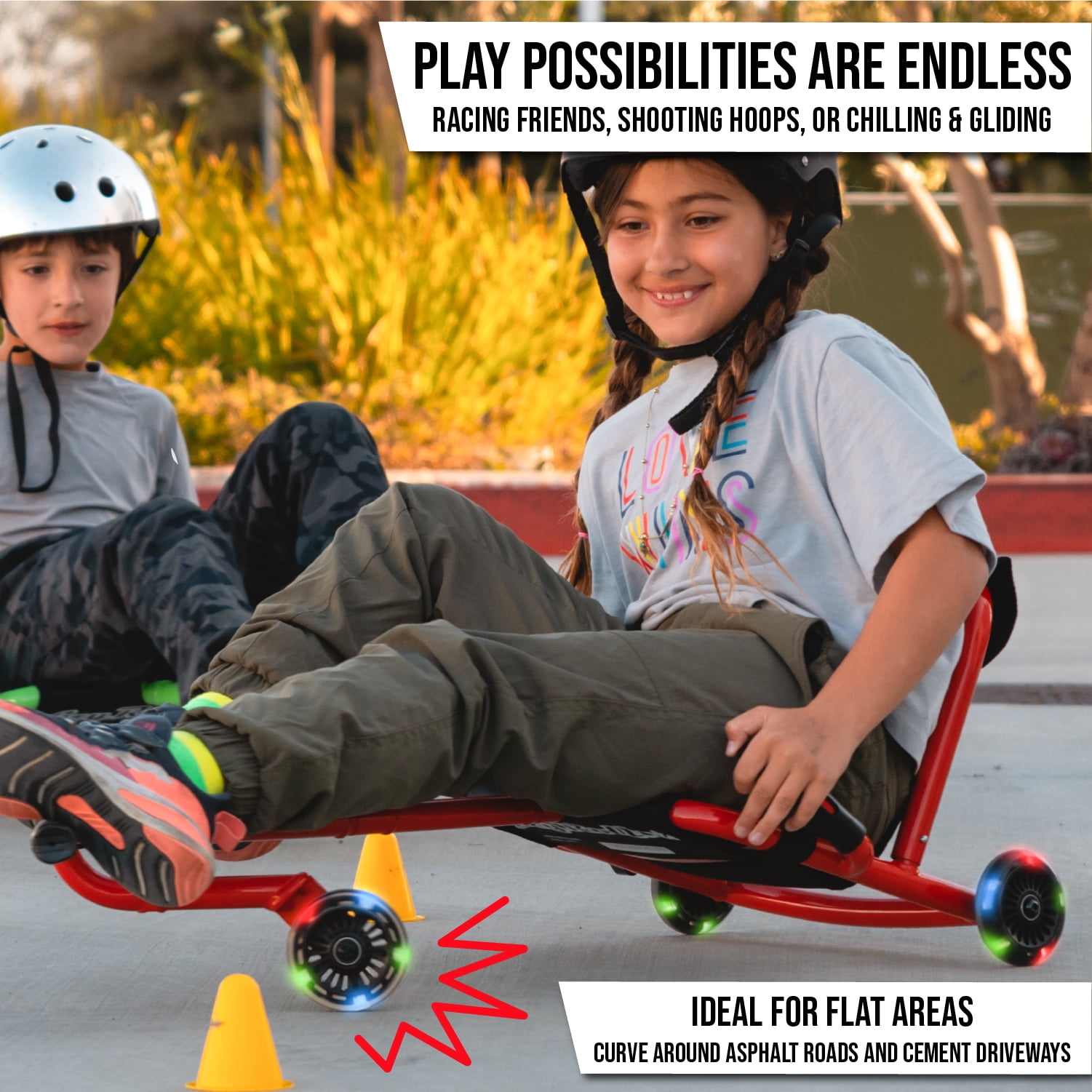 EzyRoller Classic LED Ride On for Kids & Adults - Motion