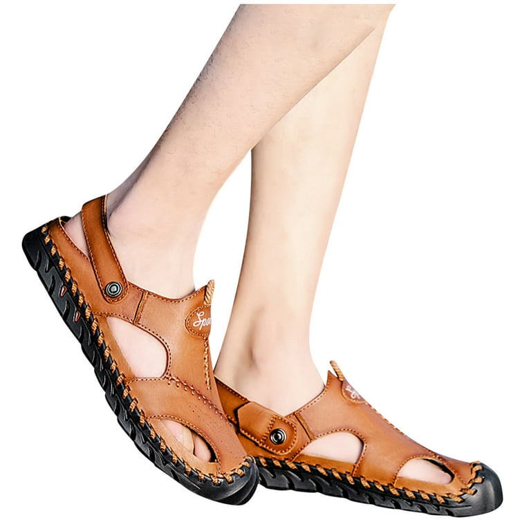 〽️Men\'s Hiking Sandals Brown Outdoor Athletic Walking Casual Sports Shoes Amazon.com | ONCAI Men main image 4