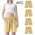 thumbnail image 2 of AINIYS Kids Waist Trainer Shorts Tummy Control Stretch with Elastic Waist Closure for Gym Workouts and Active Play Yellow 5 Years, 2 of 9