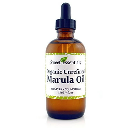 Organic Unrefined Marula Oil | 4oz Glass Bottle | Imported From South Africa | 100% Pure | Cold Pressed | Extra Virgin | For Hair, Skin & Nails | Non-GMO | Fair