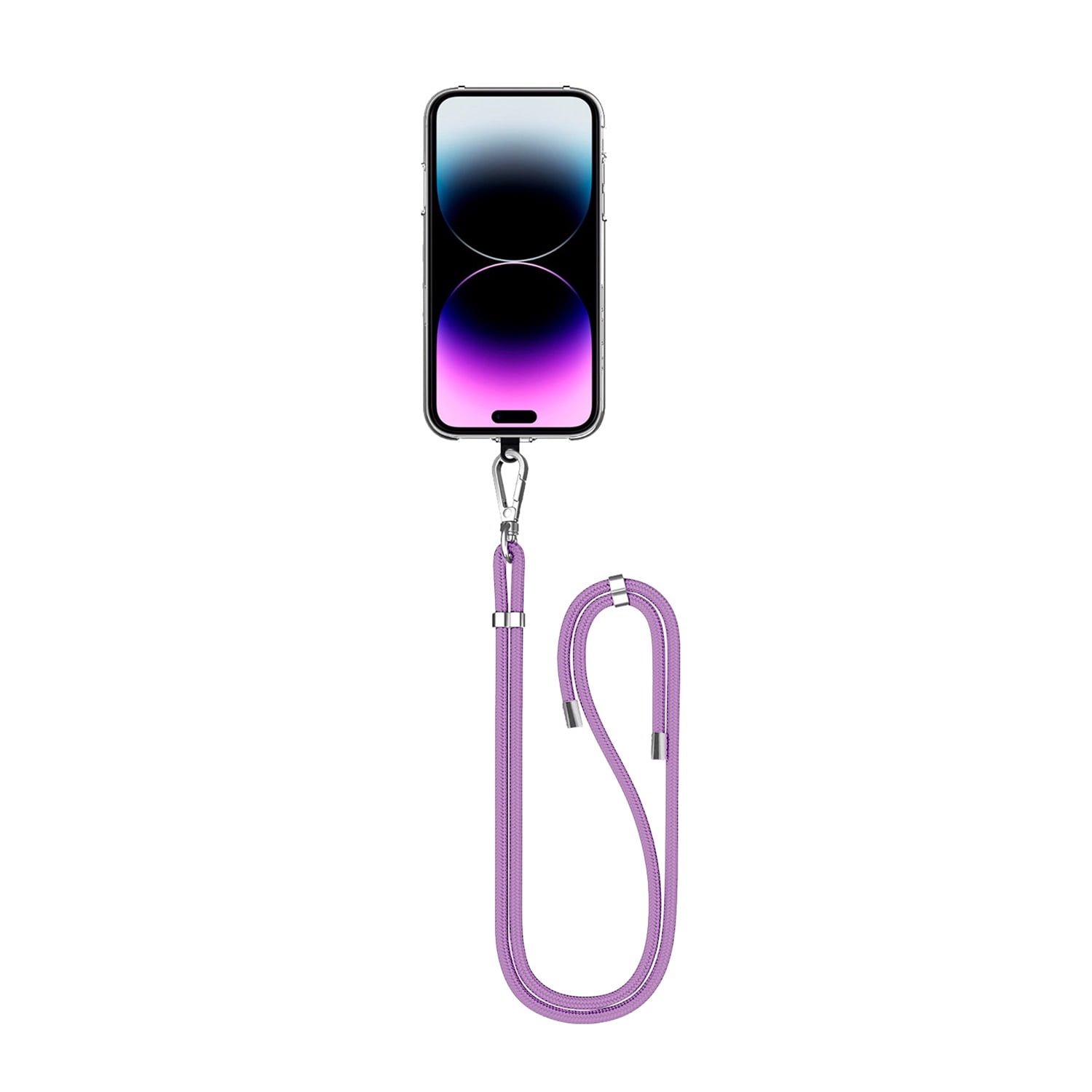 Mobile Device Strap with Secure Card Holder - Lilac