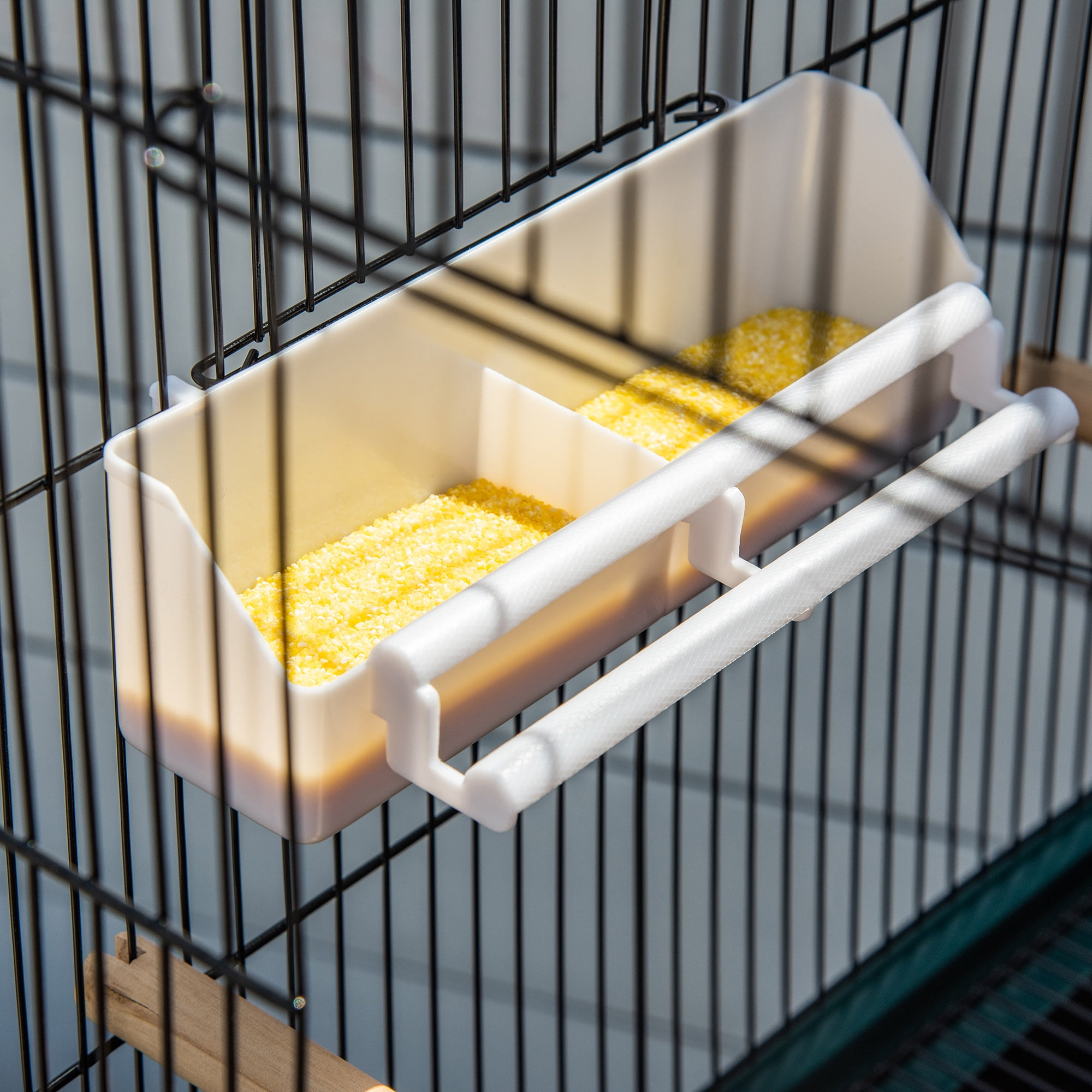 PawHut Large Bird Cage with 1.7 ft. Width for Wingspan, Bird Aviary Indoor with Multi-Door Design, Fit for a Canary, Finch, Conure, 55"