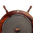 thumbnail image 2 of Nagina International 30" Nautical Ship Wheel Black Dial 49 Bond Street London | Vintage Colonial Style Wall Hanging Decor & Clock | Ocean Gifts Ideas, 2 of 3