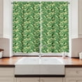 thumbnail image 2 of Ambesonne Jungle Kitchen Curtains, Brazil Forest Foliage, 55"x45", Eggshell and Green, 2 of 3