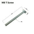 thumbnail image 1 of T-Track Accessories M8 T-Slot Slider T-Track Jig Screw Nut Handle Fixture Rail Parts Woodworking Tool for Milling Machines Table M8 T Screw, 1 of 6
