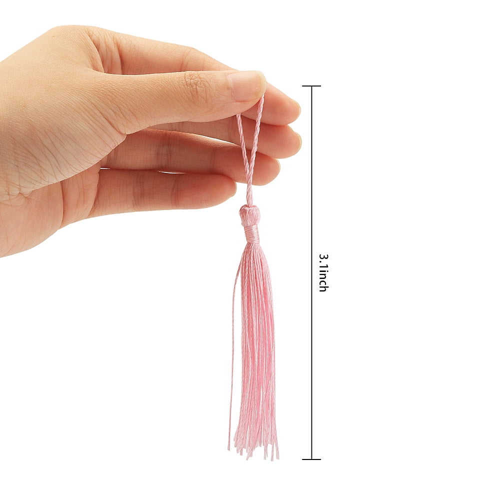 1set Blank Bookmark Making Kit Including Kraft Paper Rectangle Card Polyester Tassel Decorations Mixed color 260pcs/set