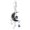 MO39, variant on 925 Sterling Silver Moon Face Triple Dangle Charm for Bracelet Charms Bangle Pendant Jewelry