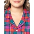 thumbnail image 4 of Fruit of the Loom Women's Beyond Soft Long Sleeve Button Down Flannel Sleepshirt, Sizes S-4X, 4 of 9