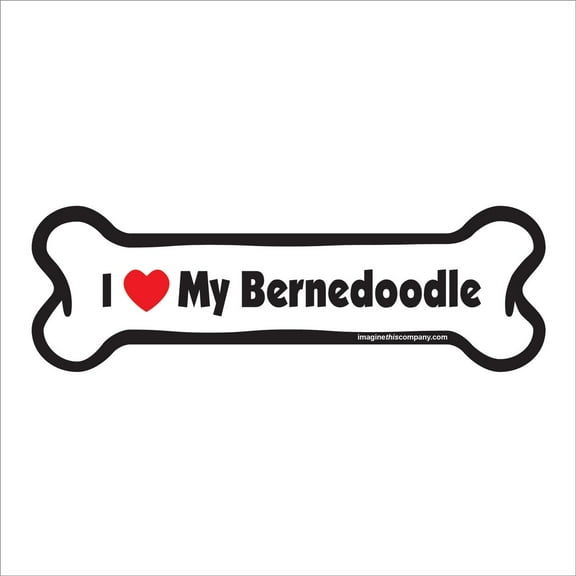 I Love my Bernedoodle Bone Magnet