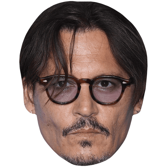 Johnny Depp (Glasses) Flat Cardboard Face