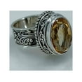 thumbnail image 4 of Navya Craft Citrine Oval 925 Sterling Silver Handmade Women Statement Ring, Yellow Gemstone Jewelry Size 10.0, 4 of 5