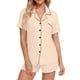 thumbnail image 1 of MKLEKYY Conjunto De Pijama De Mujer Con Pantalones Cortos Y Mangas Cortas, Con Botones, Para Dormir, Suave, Para El Hogar, 1 of 4