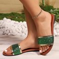 thumbnail image 6 of cpengpj Women's Fashion Casual Versatile Sequined Spring and Summer New Open-Toe Flat Beach Sandals Bling Bohemian Beach Sandal, 6 of 8