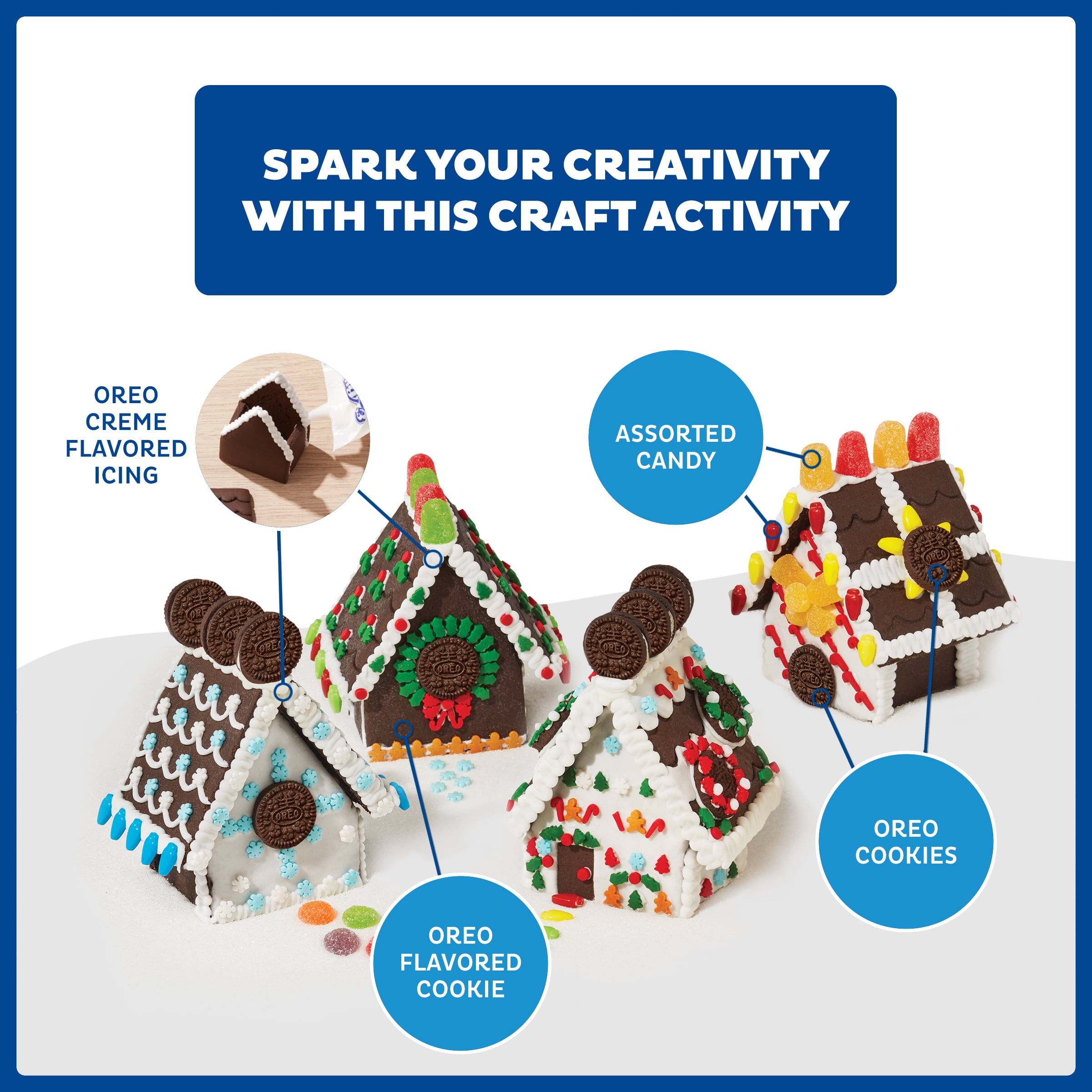 OREO® Holiday Decorated Cookies Mini Village Kit, Medium 22.6 oz