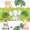 White Green 04, variant on Manfei Forest Animals Twin Sheets, Alphabet Letter Bedding, Peach, 3pcs, 1 Flat Sheet, 1 Fitted Sheet and 1 Pillowcase