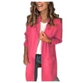 thumbnail image 1 of Ladies Workoffice Blazer Solid Color Fitted Suit Button Down Fashion Jacket Single Breasted Blouse Lapel Notched Elegant Cardigan Mid Length Leisure Outwear, 1 of 6