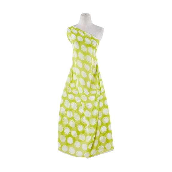 Zelouf High Multi Chiffon Print , Sewing, DIY, Crafts Fabric by the Yard, 551 Citron/ivy, 3 Yard