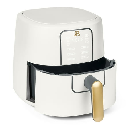 Beautiful 6qt Air Fryer with TurboCrisp Technology, EverGood Ceramic Nonstick Coating, White Icing by Drew Barrymore