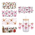 thumbnail image 5 of Pegatinas de transferencia UV DTF de Mickey Mouse con dibujos animados de Disney para Navidad, calcomanías de transferencia a prueba de agua para envolver vasos de vidrio de 16 oz, 5 of 5