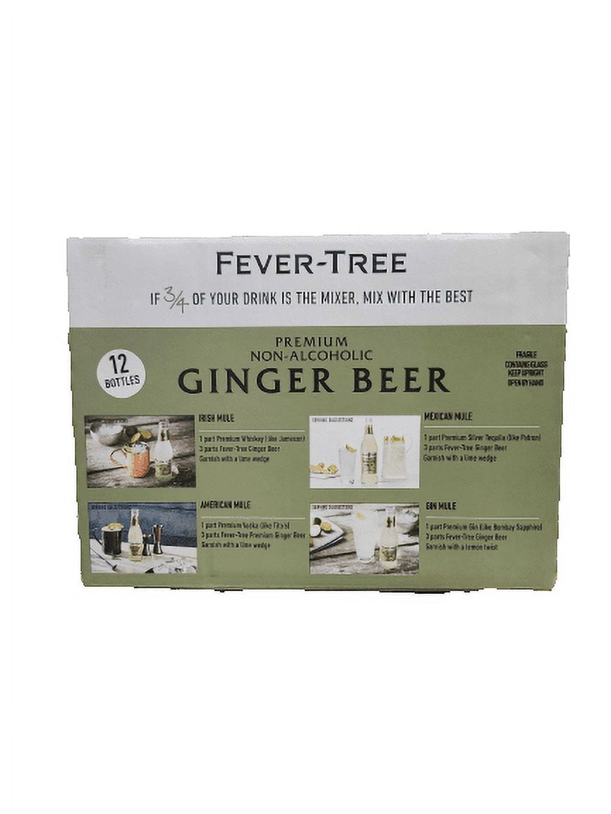 Fever Tree Ginger Beer 9.3 oz, Pack of 12 - Non-Alcoholic Mixer