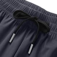 thumbnail image 6 of Men's Capri Pants 3/4 Joggers Gym/Workout/Hiking Below Knee Long Shorts Lightweight Quick Dry with Zipper Pockets Size L-5XL Dark Gray, 6 of 8