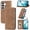 Brown, variant on For Samsung Galaxy S26 Wallet Case with [RFID Blocking] Credit Card Slot Stand Magnetic Closure Premium PU Leather Retro Classic Flip Kickstand Shockproof TPU Shell Phone Cover, Blue