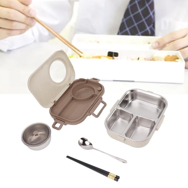 Fiambrera Térmica, Fiambrera Aislada, Contenedor De Alimentos Aislado, Fiambrera De Acero Inoxidable Con Tazón De Sopa, Cuchara, Palillos, Fiambrera Portátil A Prueba De