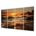 thumbnail image 2 of Designart "Golden Sands Beach Photo XXI" Nautical & Beach Metal Wall Decor Set, 2 of 5