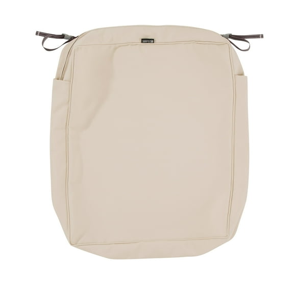 Classic Accessories 21"x25"x5" Beige Patio Cushion Slipcover, Montlake