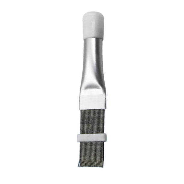 Cepillo de aletas de acero inoxidable para condensador, herramienta de limpieza y enfriamiento del aire acondicionado (plateado)