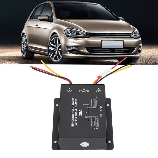 Inversor Convertidor de Corriente de 24 V A 12 V, Reductor de Voltaje para Automóvil, Estable Y Duradero, Conn. Compatible